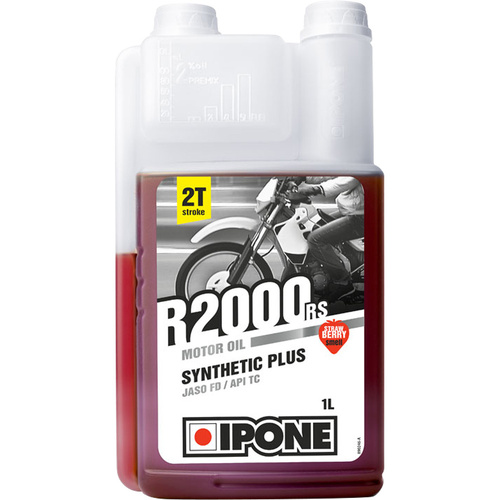 IPONE 1L R2000 RS STRAWBERRY 2-STROKE SEMI SYNTHETIC ENGINE OIL