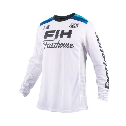 FASTHOUSE GRINDHOUSE TB ISLAND HOPPING WHITE KIDS JERSEY - M