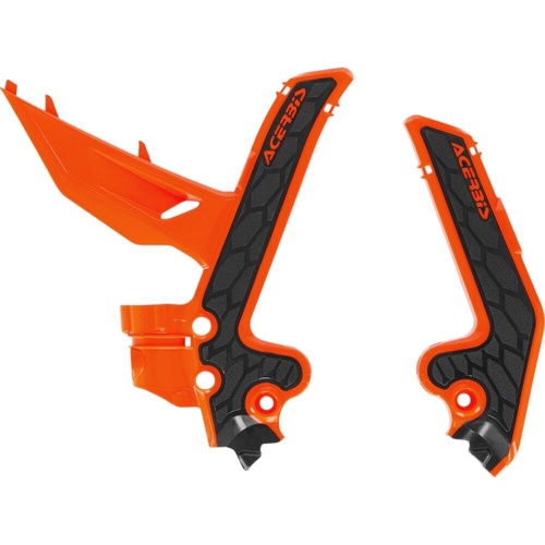 ACERBIS KTM 85SX 25-27 ORANGE / BLACK X-GRIP FRAME GUARDS