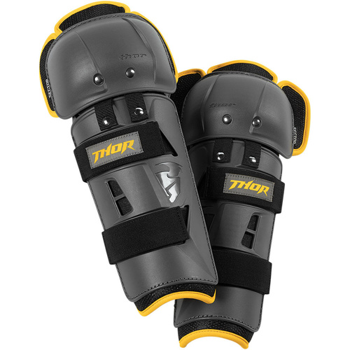THOR SECTOR GP CHARCOAL/YELLOW KIDS CE KNEE GUARDS