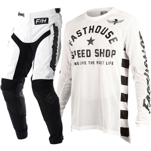 FASTHOUSE 2022 AIR COOLED WHITE KIDS GEAR SET