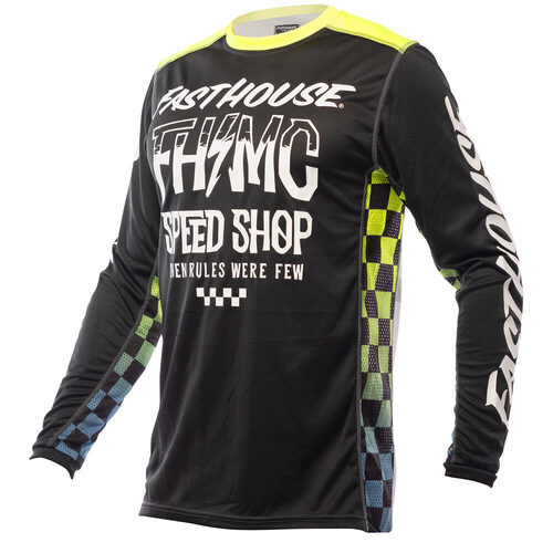 FASTHOUSE 2022 GRINDHOUSE BRUTE BLACK / HI-VIZ KIDS JERSEY - MD