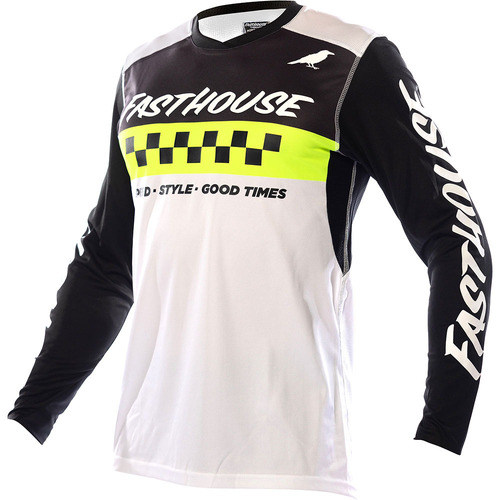 FASTHOUSE 2022 ELROD BLACK / HI-VIZ JERSEY - SM