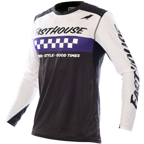 FASTHOUSE 2022 ELROD WHITE / PURPLE JERSEY - SM