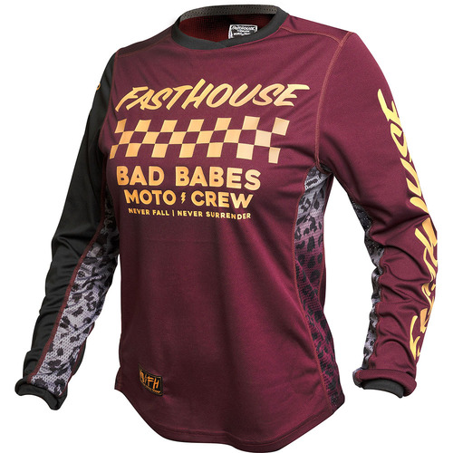 FASTHOUSE 2022 GRINDHOUSE GOLDEN CREW MAROON GIRLS JERSEY - SM