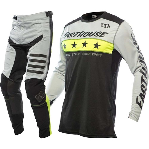 FASTHOUSE 2023 ELROD ASTRE SILVER / BLACK KIDS GEAR SET