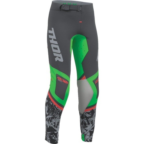 THOR 2027 SPORTMODE PUNKD CHARCOAL / GREEN KIDS PANTS - 26