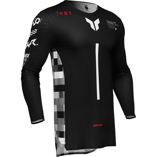THOR 2025 SPORTMODE RIOT BLACK / RED JERSEY - S