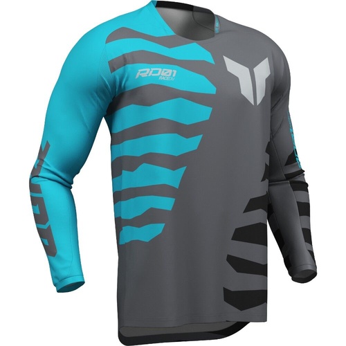 THOR 2027 LAUNCHMODE SHREDDER CHARCOAL / AQUA JERSEY - M