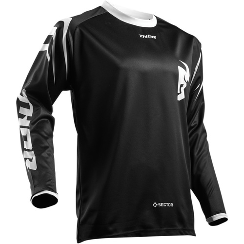 THOR 2019 SECTOR ZONE BLACK KIDS JERSEY - 2XS