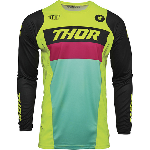 THOR 2021 PULSE RACER ACID/BLACK KIDS JERSEY - 2XS