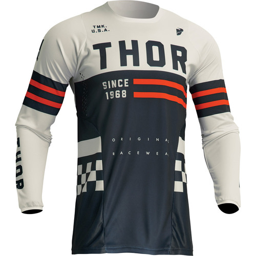 THOR 2024 PULSE COMBAT MIDNIGHT / VINTAGE WHITE KIDS JERSEY - S