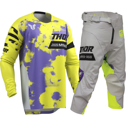 THOR 2026 LAUNCHMODE BLEACH GREY / ACID KIDS GEAR SET