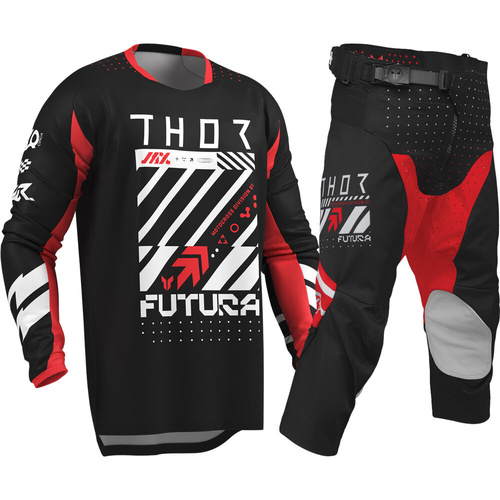 THOR 2026 LAUNCHMODE FUTURA BLACK / RED KIDS GEAR SET