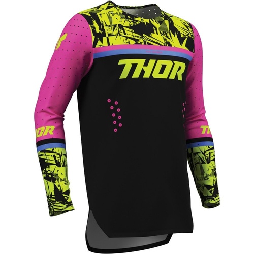 THOR 2027 SPORTMODE PUNKD BLACK / FUCHSIA KIDS JERSEY - M
