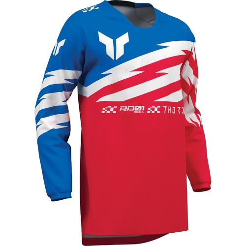 THOR 2027 LAUNCHMODE SHOCKIE RED / BLUE KIDS JERSEY - S