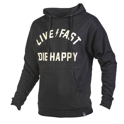FASTHOUSE DIE HAPPY BLACK PULLOVER HOODIE - SM