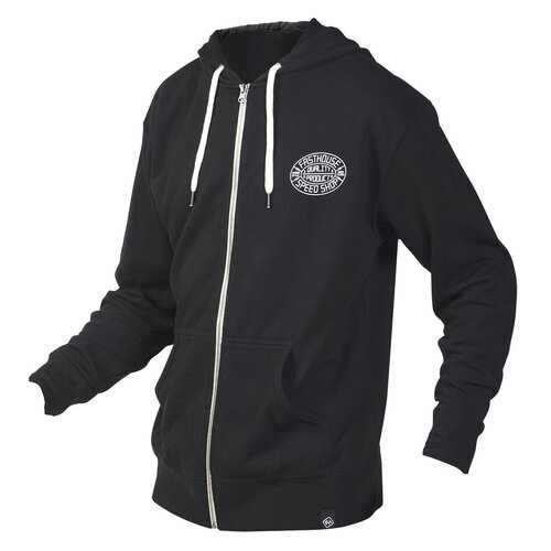 FASTHOUSE FORGE HOODED ZIP-UP BLACK HOODIE - SM