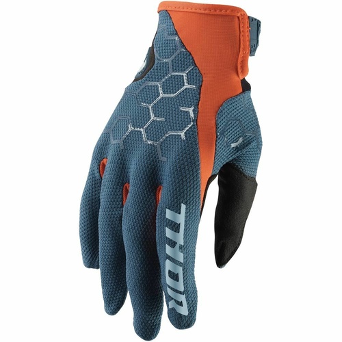 THOR 2019 DRAFT SLATE/ORANGE GLOVES - MD