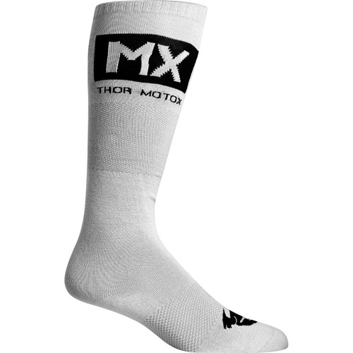 THOR 2022 COOL GREY / BLACK MOTO SOCKS - 6-9