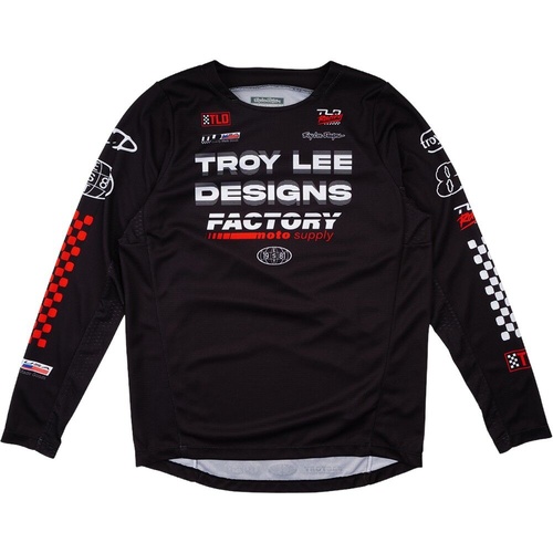 TROY LEE DESIGNS 2025 GP PRO FACTOR BLACK KIDS JERSEY - S