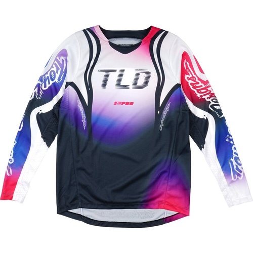 TROY LEE DEIGNS 2025 GP PRO DRIP BLACK / PURPLE KIDS JERSEY - S