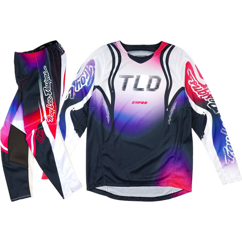 TROY LEE DESIGNS 2025 GP PRO DRIP BLACK / PURPLE KIDS GEAR SET