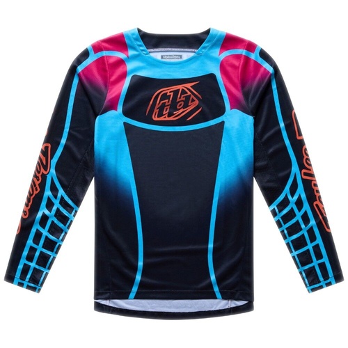 TROY LEE DESIGNS 2026 GP PRO FRAMEWORK BLACK / CYAN KIDS JERSEY - S