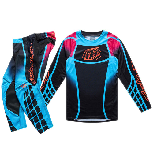 TROY LEE DESIGNS 2026 GP PRO FRAMEWORK BLACK / CYAN KIDS GEAR SET