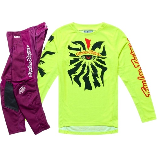 TROY LEE DESIGNS 2026 GP PRO CYCLOPS FLO YELLOW KIDS GEAR SET