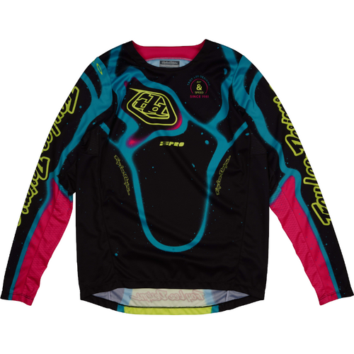 TROY LEE DESIGNS 2025 GP PRO MEMBRANE BLACK / GLO YELLOW KIDS JERSEY - XS