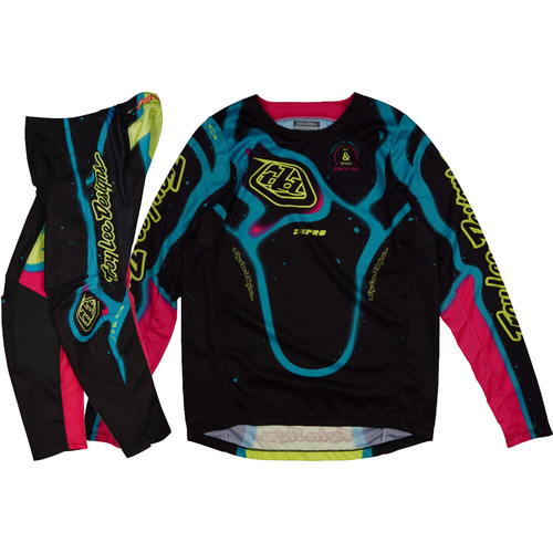 TROY LEE DESIGNS 2025 GP PRO MEMBRANE BLACK / GLO YELLOW KIDS GEAR SET