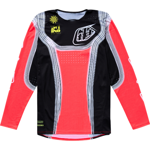 TROY LEE DESIGNS 2025 SE PRO STRIPES INFRA RED / BLACK KIDS JERSEY - L