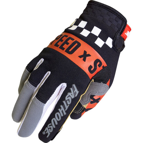 FASTHOUSE 2022 SPEED STYLE DOMINGO GREY / BLACK KIDS GLOVES - MD