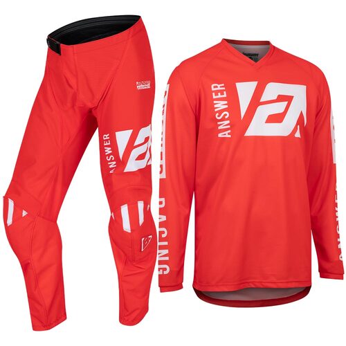 ANSWER 2022 SYNCRON MERGE RED/WHITE KIDS GEAR SET
