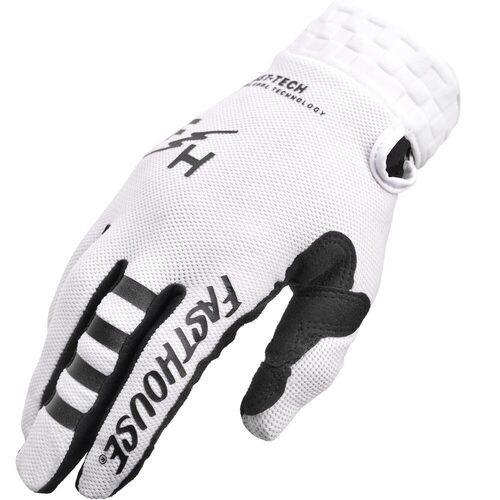FASTHOUSE 2023 ELROD VAPOR WHITE / BLACK GLOVES - M