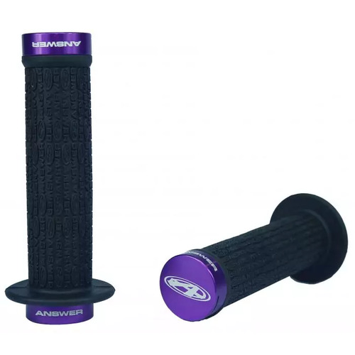 ANSWER BMX PURPLE MINI LOCK-ON FLANGE GRIPS