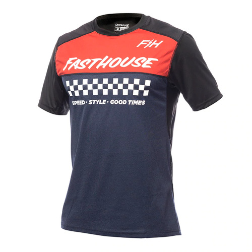 FASTHOUSE MTB ALLOY MESA SS HEATHER RED/NAVY JERSEY - SM
