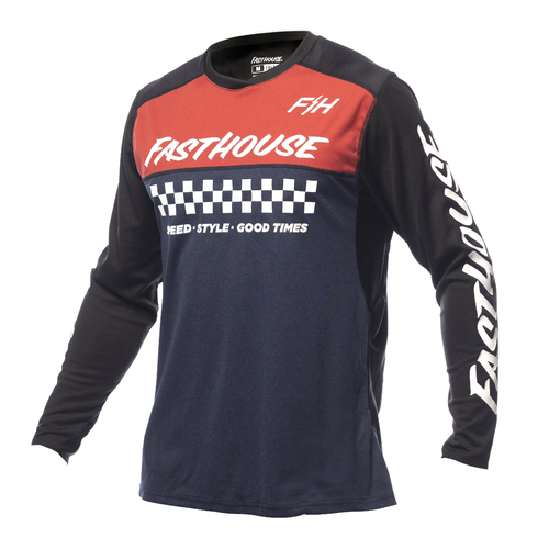 FASTHOUSE MTB ALLOY MESA LS HEATHER RED/NAVY JERSEY - SM