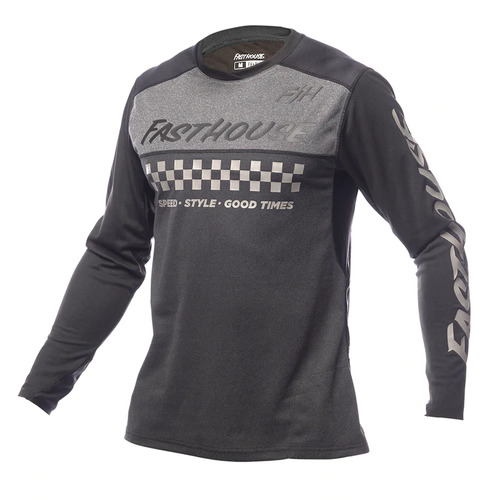 FASTHOUSE MTB ALLOY MESA LS HEATHER CHARCOAL/BLACK JERSEY - SM