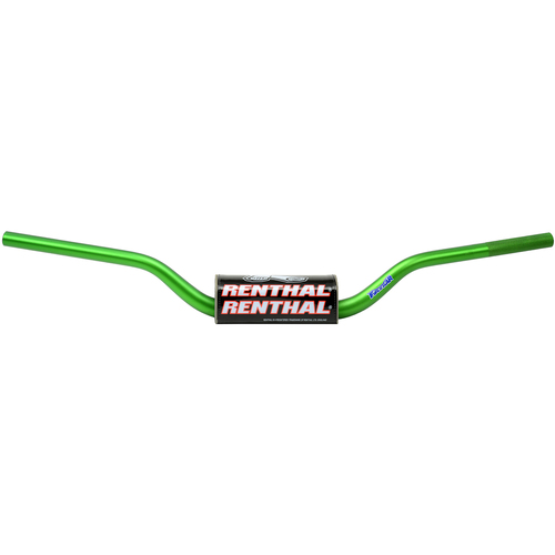 RENTHAL FATBAR GREEN HANDLEBARS - RC HIGH BEND