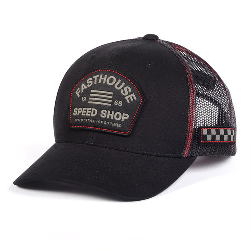 FASTHOUSE PRESTIGE BLACK TRUCKER CAP