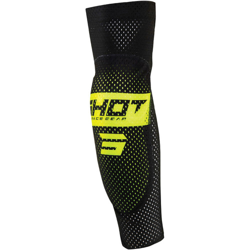 SHOT RACE GEAR AIRLIGHT 2.0 BLACK / NEON YELLOW ELBOW GUARDS - XS/S