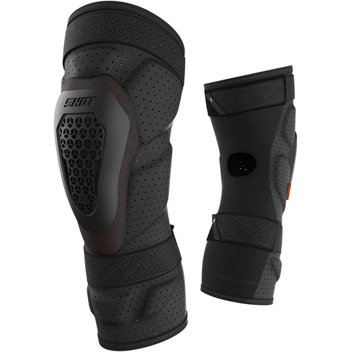 SHOT RACE GEAR D30 BLACK KNEE GUARDS - XS/S