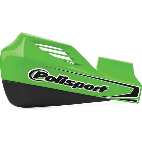 POLISPORT MX ROCKS GREEN HAND GUARDS W/MOUNT KIT