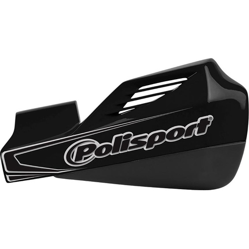 POLISPORT MX ROCKS BLACK HAND GUARDS W/MOUNT KIT