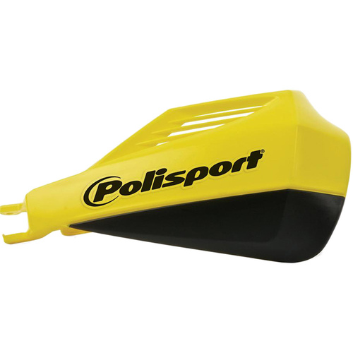 POLISPORT MX ROCKS YELLOW HAND GUARDS W/MOUNT KIT