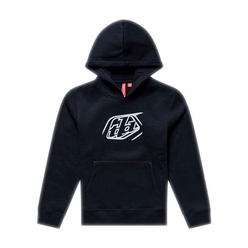 TLD BADGE KIDS BLACK PULLOVER HOODIE - S