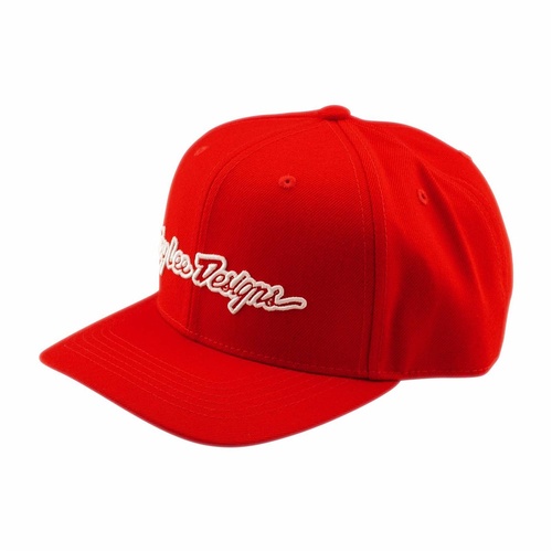 TROY LEE DESIGNS SIGNATURE RED CURVED BILL SNAPBACK