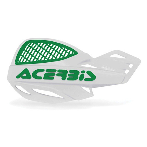 ACERBIS UNIKO WHITE/GREEN VENTED HANDGUARDS